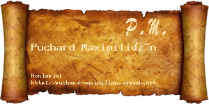 Puchard Maximilián névjegykártya